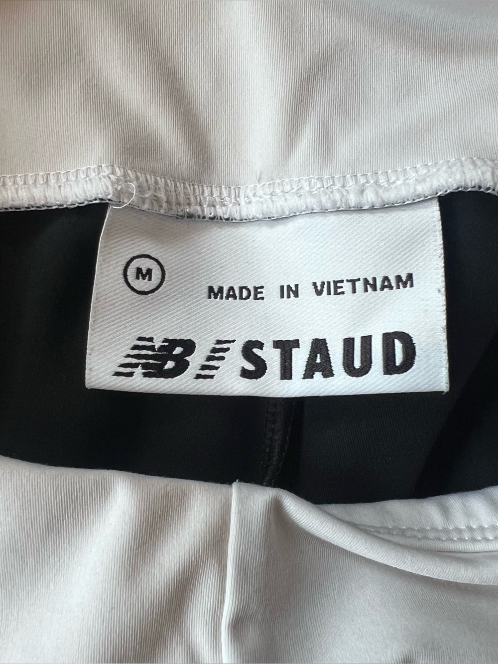 New Balance x Staud Leggings Black Blue Stripe V Front M - Picture 5 of 9